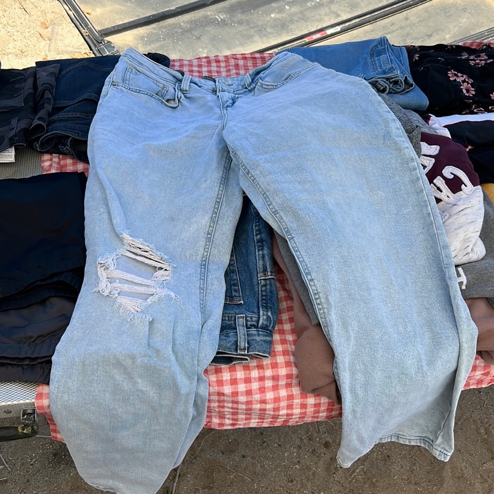 Light blue jeans